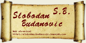 Slobodan Budanović vizit kartica